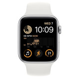Смарт-годинник Apple Watch SE 2 GPS 44mm Silver Aluminum Case with White Sport Band (MNK23)