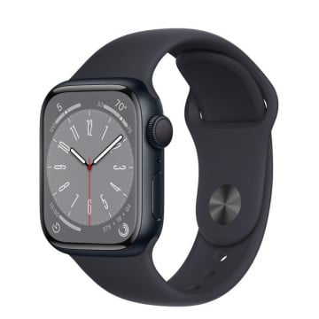 Смарт-годинник Apple Watch Series 8 GPS 41mm Midnight Aluminum Case w. Midnight Sport Band Size S/M (MNP53, MNU73)