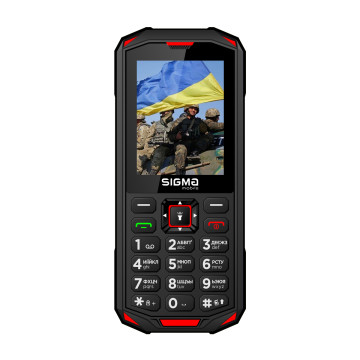 Кнопковий телефон Sigma mobile X-treme PA68 Black-Red