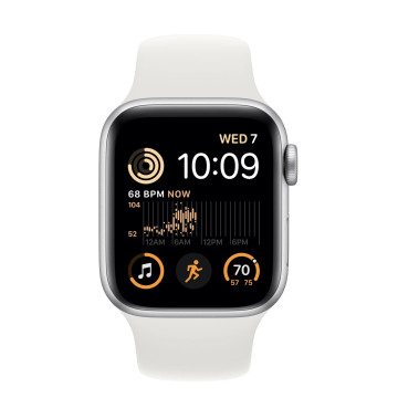 Смарт-годинник Apple Watch SE 2 GPS 40mm Silver Aluminium with White Sport Band MNJV3