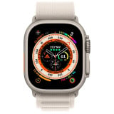 Смарт-годинник Apple Watch Ultra GPS + Cellular 49mm Titanium Case with Starlight Alpine Loop - Small MQFQ3