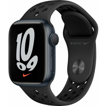 Смарт-годинник Apple Watch Nike Series 7 GPS 41mm Midnight Aluminum Case with Anthracite Black Nike Sport Band (MKN43)