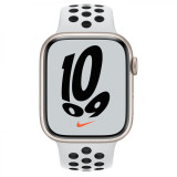Смарт-годинник Apple Watch Nike Series 7 GPS 45mm Starlight Aluminum Case with Pure Platinum/Black Nike Sport Band (MKNA3)