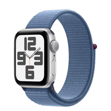 Смарт-годинник Apple Watch SE 2 2023 GPS 44mm Silver Aluminum Case with Winter Blue Sport Loop (MREF3)