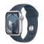 Смарт-годинник Apple Watch Series 9 GPS 41mm Silver Aluminum Case with Storm Blue Sport Band - S/M (MR903)