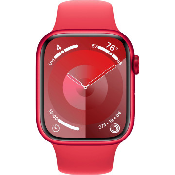 Смарт-годинник Apple Watch Series 9 GPS 41mm (PRODUCT)RED Aluminum Case with (PRODUCT)RED Sport Band - S/M (MRXG3)