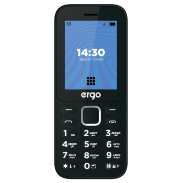 Кнопковий телефон Ergo E241 Black