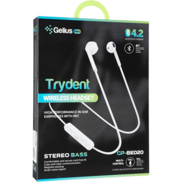 Навушники з мікрофоном Gelius Pro Trydent GP-BE-020 White