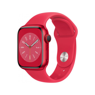 Смарт-годинник Apple Watch Series 8 GPS 41mm Red Aluminium with Red Sport Band M/L (MNUH3)