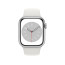 Смарт-годинник Apple Watch Series 8 GPS 45mm Silver Aluminium with White Sport Band S/M (MP6T3)