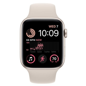 Смарт-годинник Apple Watch SE 2 GPS 44mm Starlight Aluminium with Starlight Sport Band M/L (MNTE3)