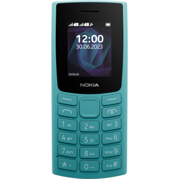 Кнопковий телефон Nokia 105 TA-1557 Dual Sim 2023 Cyan