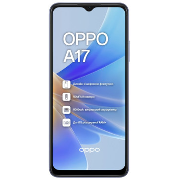 Смартфон OPPO A17 2022 4/64GB Lake Blue (CPH2477)