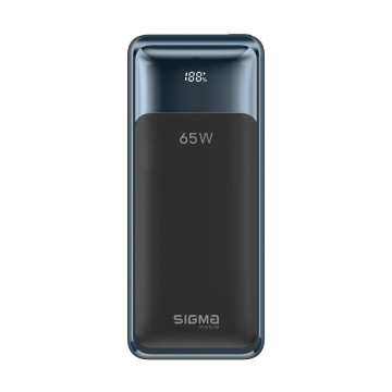 Повербанк Sigma X-power 30000 mAh, 65W, зарядка ноутбуків, Blue (SI30A5QLX)