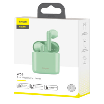 Бездротові навушники Baseus W09 Green (NGW09-06)