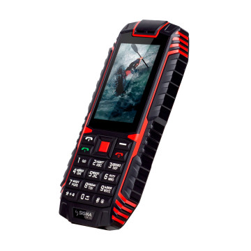 Кнопковий телефон Sigma mobile X-treme DT68 Black-Red