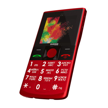 Кнопковий телефон Sigma mobile Comfort 50 Solo Red