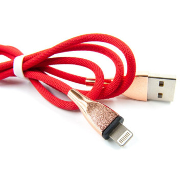 Дата кабель USB 2.0 AM to Lightning 1.0m red Dengos (NTK-L-SET-RED)