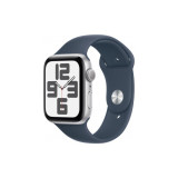 Смарт-годинник Apple Watch SE 2023 GPS 44mm Silver Aluminium Case with Storm Blue Sport Band - M/L (MREE3QP/A)