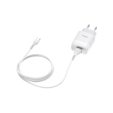 Зарядний пристрій HOCO C73A Glorious dual port charger set(Type-C) White (6931474713070)