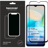 Скло захисне BeCover Vivo Y02/Y02A Black (709275)