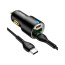 Зарядний пристрій HOCO N26 2xType-C, USB-A Black (6931474765208)