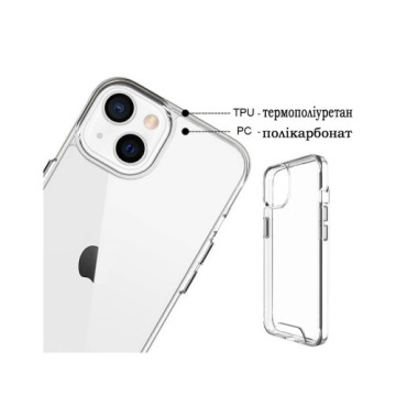 Чохол до мобільного телефона BeCover Space Case Apple iPhone 14 Transparancy (708581)