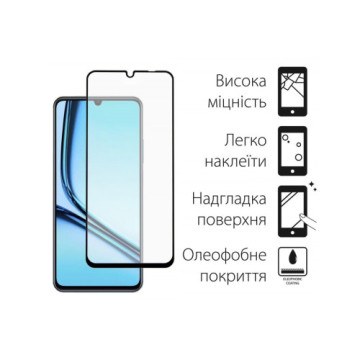 Скло захисне Dengos Ful Glue Realme Note 50 (black) (TGFG-371)