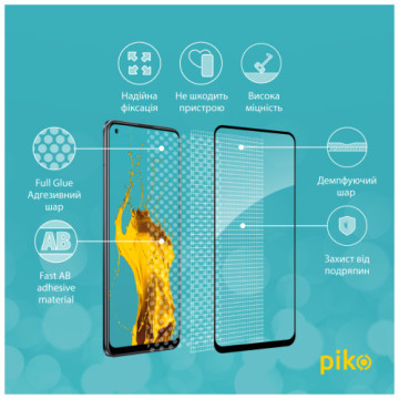 Скло захисне Piko Full Glue Realme 8 Pro (1283126523298)