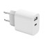 Зарядний пристрій Gembird 1xUSB-A+1xUSB-C 5V/2.4A (12W) white (TA-UC-2AC12-01)