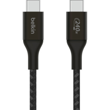 Дата кабель USB-C to USB-C 1.0m 240W Black Belkin (CAB015BT1MBK)