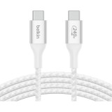 Дата кабель USB-C to USB-C 1.0m 240W white Belkin (CAB015BT1MWH)