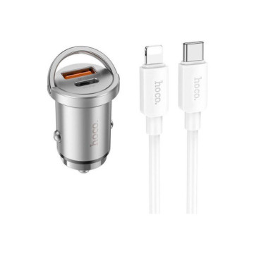 Зарядний пристрій HOCO NZ10 Handy USB-A/Type-C Silver (6942007601832)