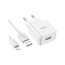 Зарядний пристрій HOCO C106A charger set(iP) White (6931474783899)
