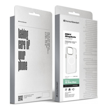 Чохол до мобільного телефона Armorstandart Unit MagSafe Apple iPhone 13 Pro Max Matte Clear Silver (ARM70461)
