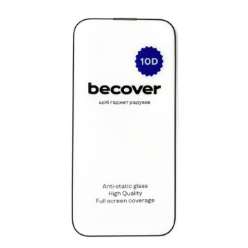 Скло захисне BeCover Apple iPhone 14 Pro Max 10D Black (711328)