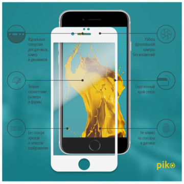 Скло захисне Piko Full Glue Apple iPhone SE 2020 white (1283126502927)