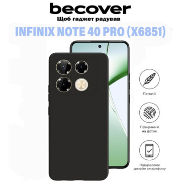 Чохол до мобільного телефона BeCover Infinix Note 40 Pro (X6851) Black (711179)