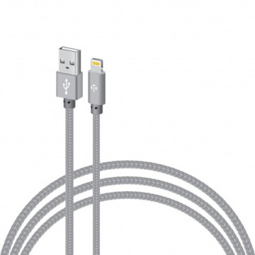 Дата кабель USB 2.0 AM to Lightning 2.0m CBGNYL2 grey Intaleo (1283126477669)