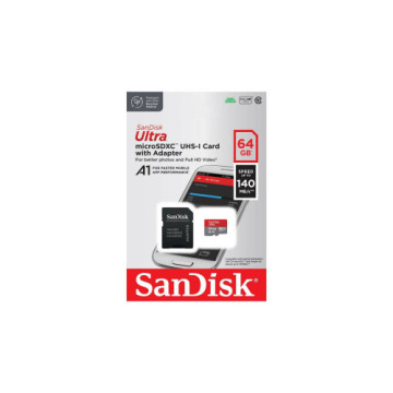 Карта пам'яті SanDisk 64GB microSD class 10 UHS-I Ultra (SDSQUAB-064G-GN6MA)