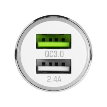 Зарядний пристрій Modecom 2xUSB 2.4A QC3.0 + USB QCU2-07 (ZT-MC-QCU2-07)