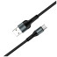 Дата кабель USB 2.0 AM to Type-C 1.0m nylon black ColorWay (CW-CBUC045-BK)