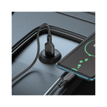 Зарядний пристрій BOROFONE BZ18 single port QC3.0 car charger USB Black (BZ18B)