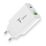Зарядний пристрій T-Phox Speedy 20W 2Ports Type-C+USB Charger (White) (Speedy 20W PD+USB)