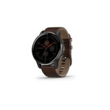 Смарт-годинник Garmin Venu 2 Plus, Black + Slate, Leather, GPS (010-02496-15)